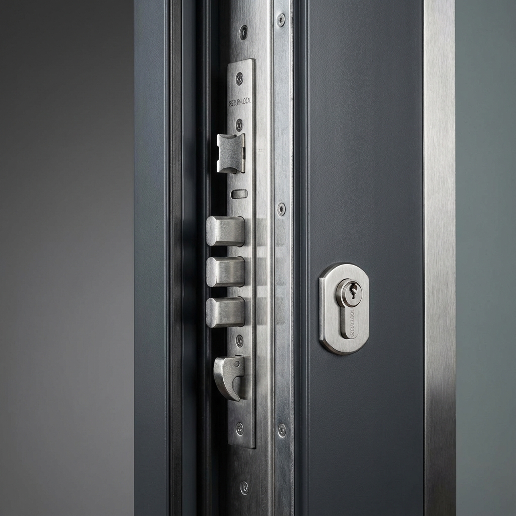 Security system for PVC entrance door