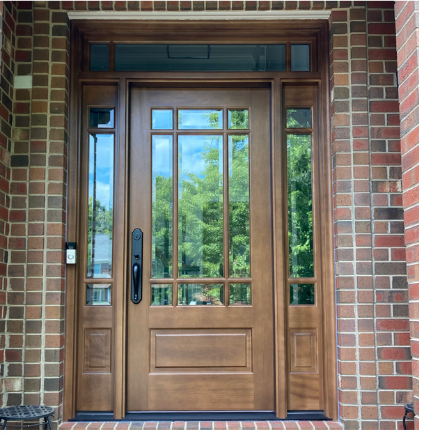 Modern style wooden entrance door